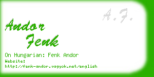 andor fenk business card